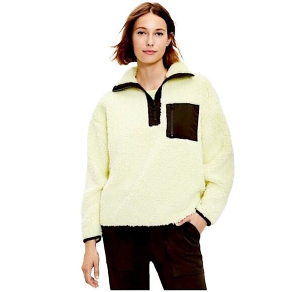 🆕 NWT LOFT Lou & Grey Cozy Up Sherpa Zip Jacket size medium - Picture 1 of 7